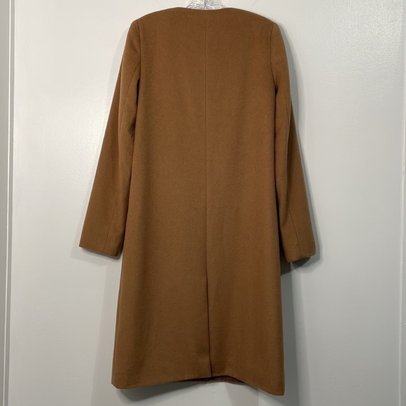 Molly Moorkamp Barrett Coat Camel Wool Long Button Front XS - Picture 3 of 8